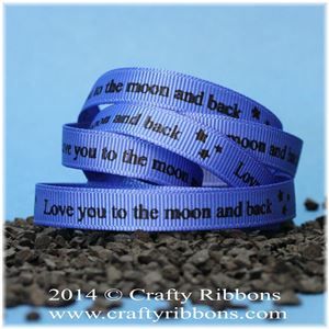 Aliens Ribbon - Moon and back Blue